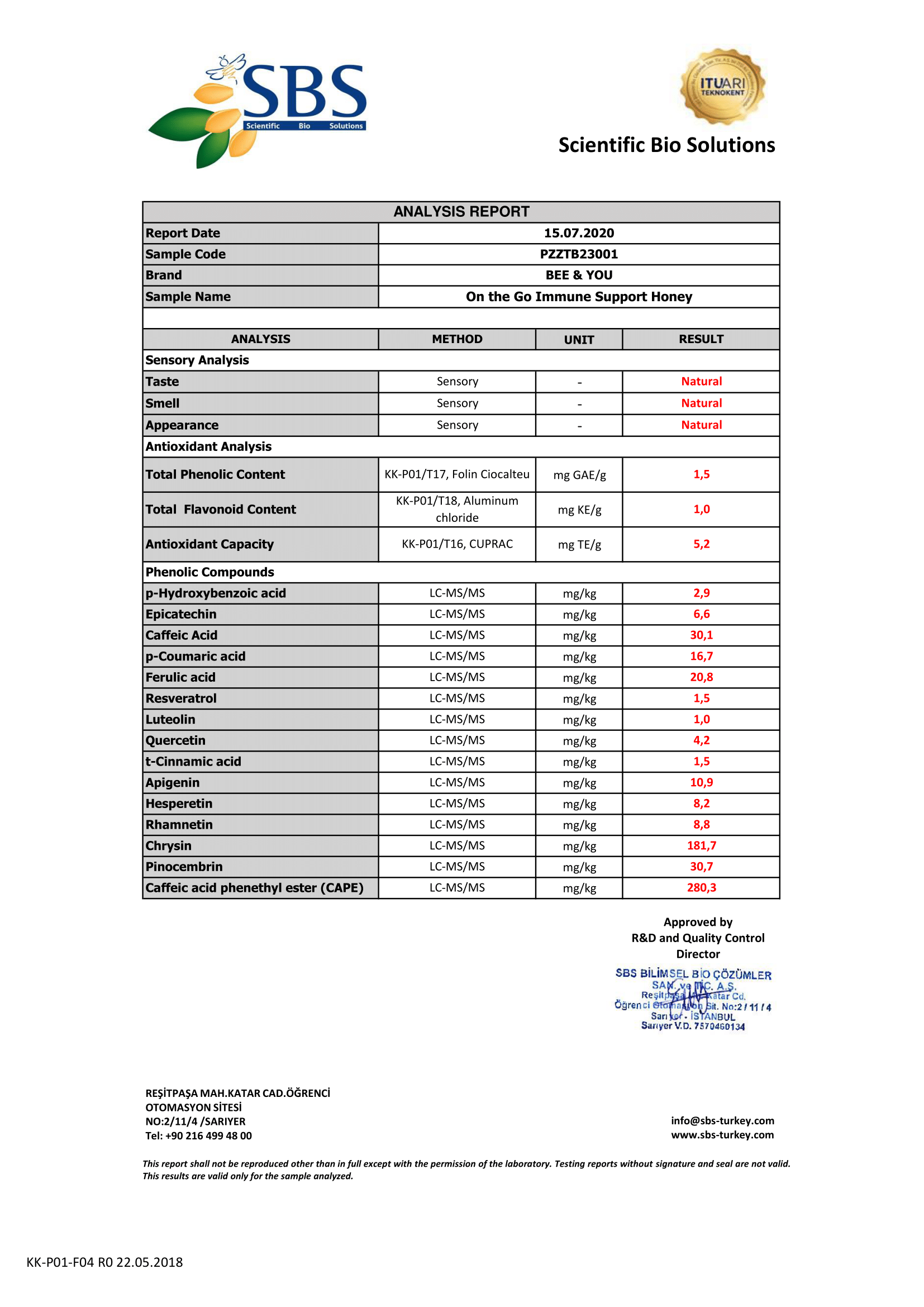 On the Go Immune Support Honey