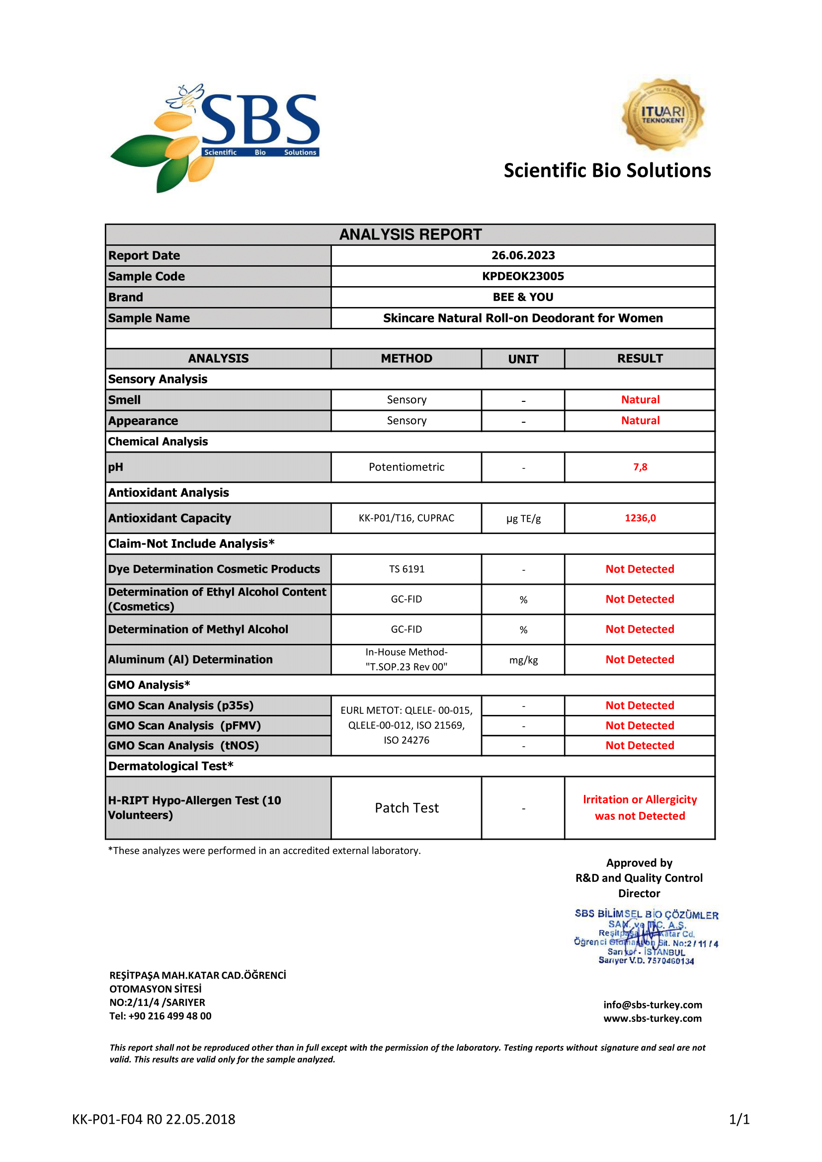 Skincare Natural Roll-on Deodorant for Women
