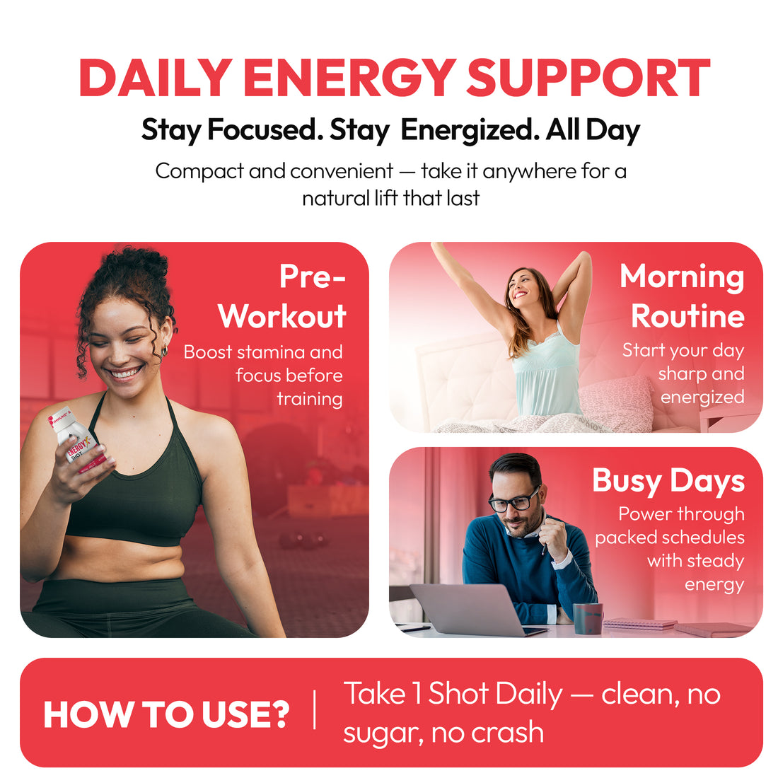 Energy-X Royal Jelly Red Ginseng Propolis Raw Honey Shots for Adult x12