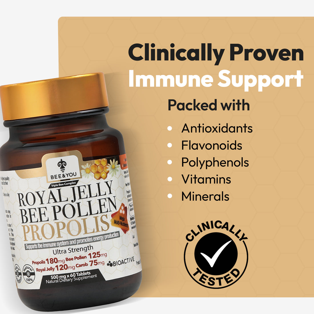 Royal Jelly Propolis Bee Pollen Tablets