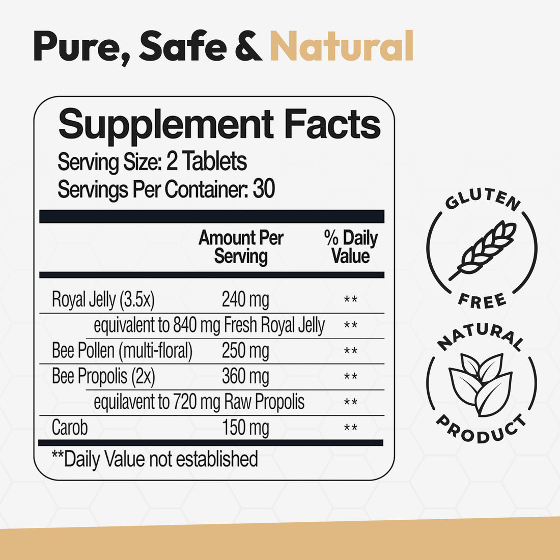 Royal Jelly Propolis Bee Pollen Tablets