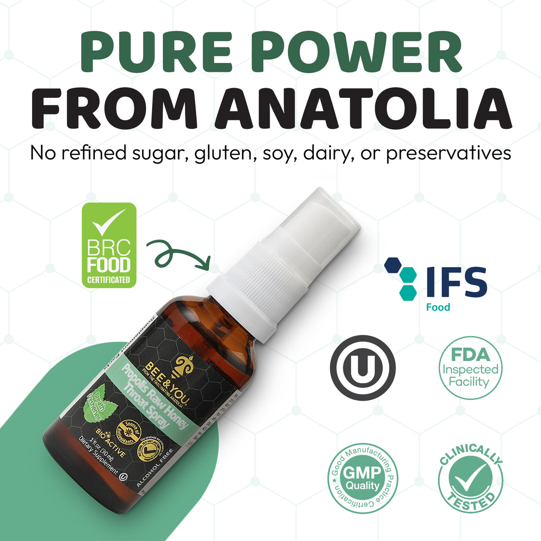 Propolis Raw Honey Throat Spray