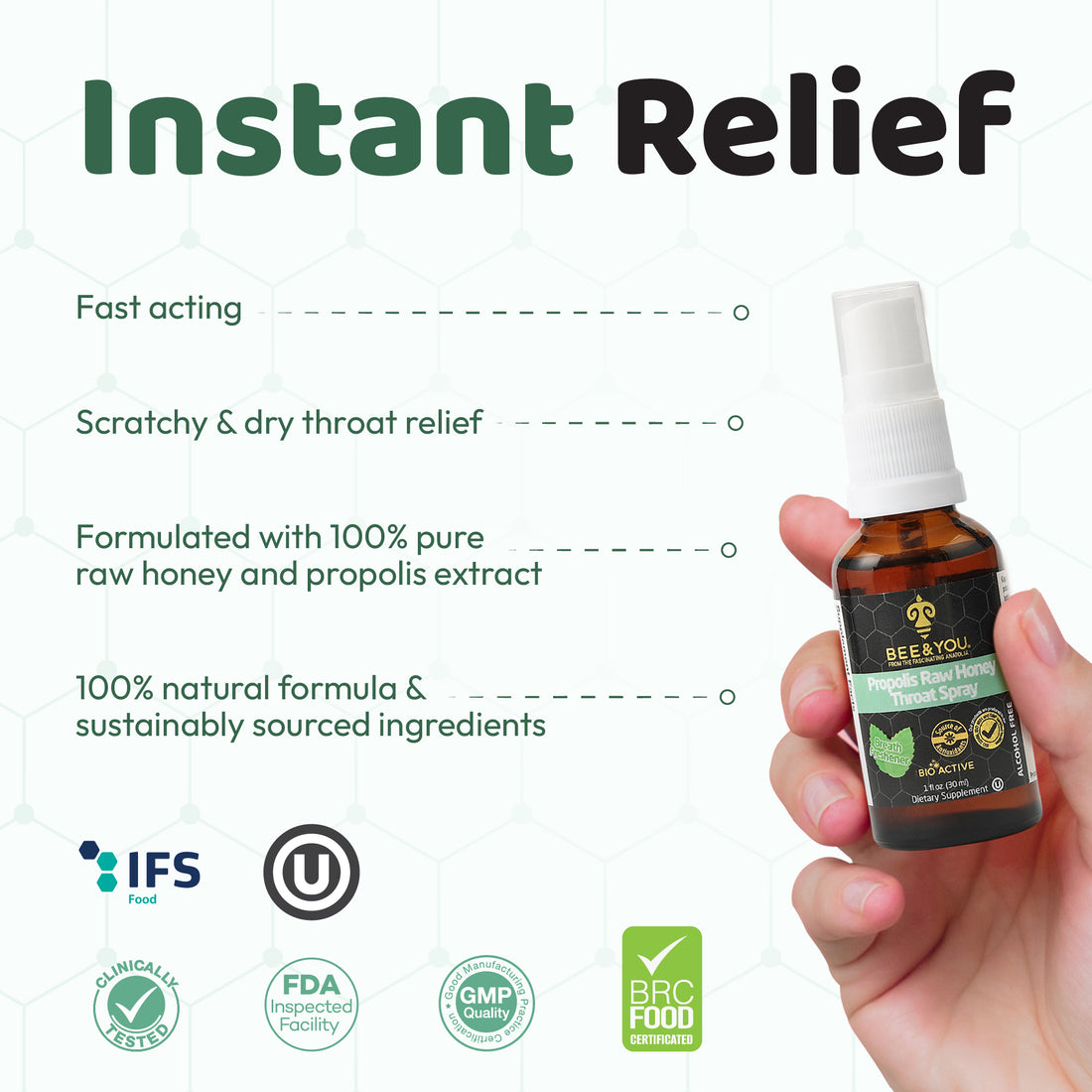 Propolis Raw Honey Throat Spray