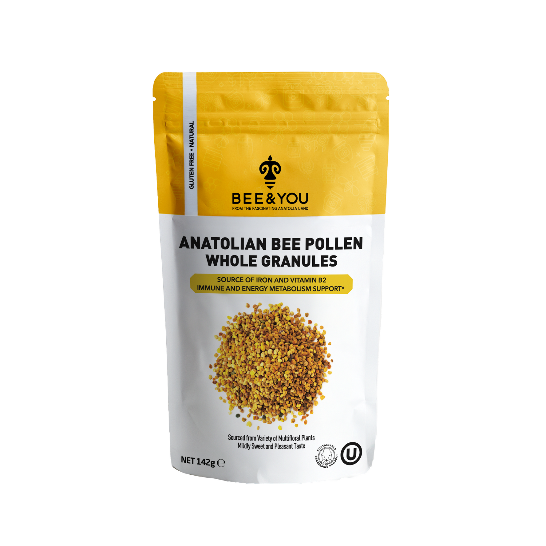 Natural Bee Pollen Granules-Wildcrafted, 5 oz
