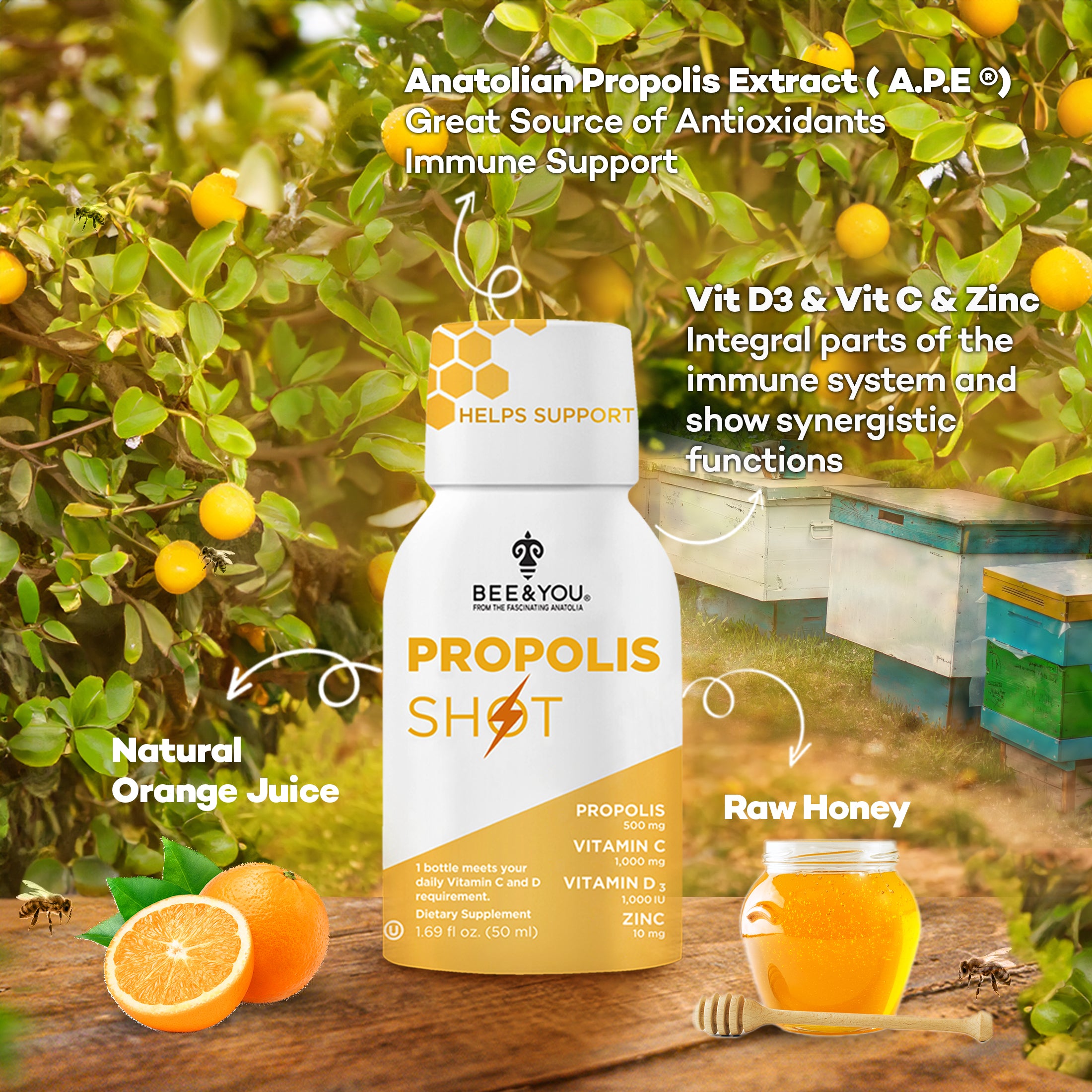 Vitamin C Propolis Shot + Zinc x12